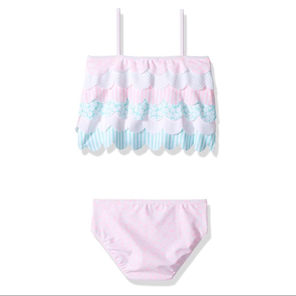 NWT Kate Mack Girls Petal Tankini Swimsuit - Picture 2 of 3